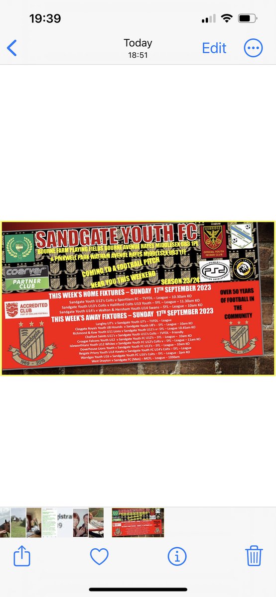 Sandgate home and away this weekend!