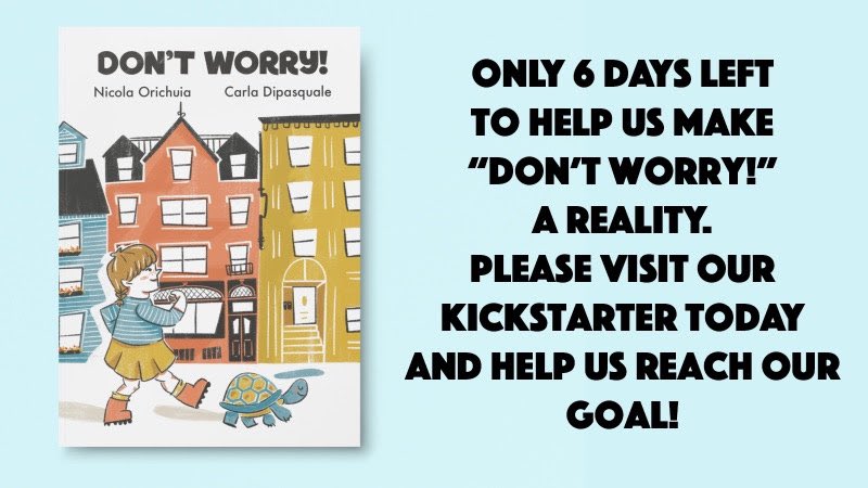 Only 6 days left until our campaign ends! Will you help us reach our goal? kickstarter.com/projects/21437…