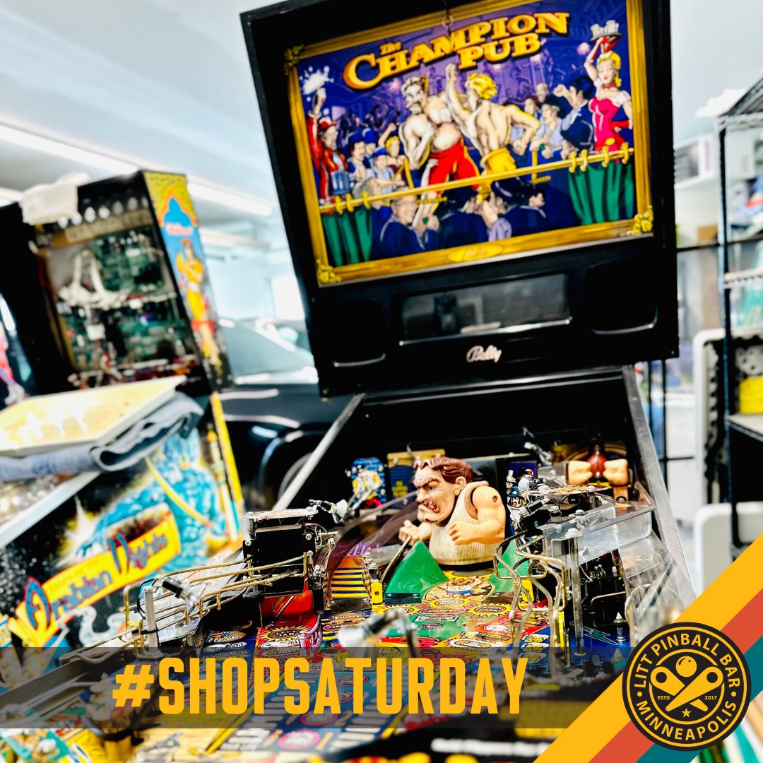 littpinballbar's tweet photo. We still have a LOT of games to get ready for the new spot. Here's what the techs have their hands on at the moment.
Which game in this lineup are you most excited to see? (And why is it Champion Pub)
#pinball #littpinballbar #wearelitt #pintech #saturday #restore https://t.co/tOS3qLn46Z