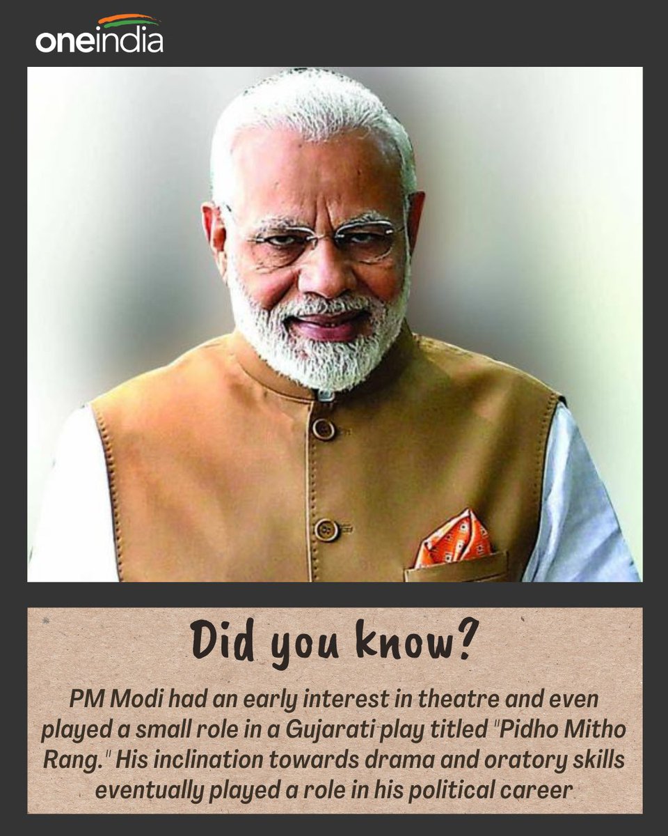 From the theatrical stage to the political stage: PM Modi's journey began with a love for drama. 🎭 His oratory skills have since captivated the nation.

#HappyBirthdayPM #HappyBirthdayPMModi #HappyBirthdayPMModiJi #ModiHaiTohMumkinHai #PMModiBirthday #Modi #narendramodibirthday