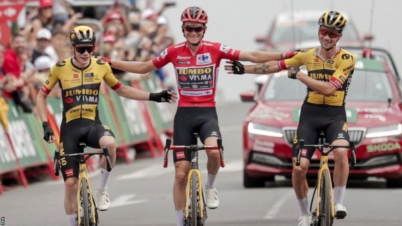 ManifestDesti's tweet photo. The #three best #cylists in the world in my opinion  #SeppKuss wins #LaVuelta23 
#Legendary season for #JumboVisma 
#Vingegaard #Kuss #Roglic 
#vueltaaespana #Vuelta https://t.co/4bEbXS995D