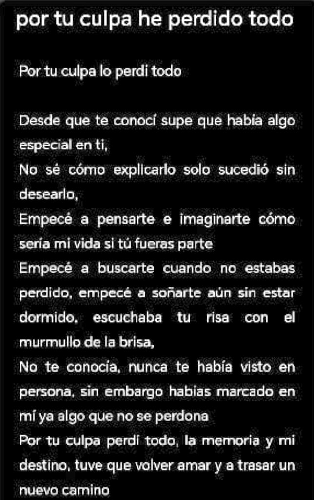 Docpool1's tweet image. @Jo_Mp02 🤍
POR TU CULPA LO PERDÍ TODO
Lo dejaré por aquí y me iré lentamente.....TQM 🤍🦒🌻💍