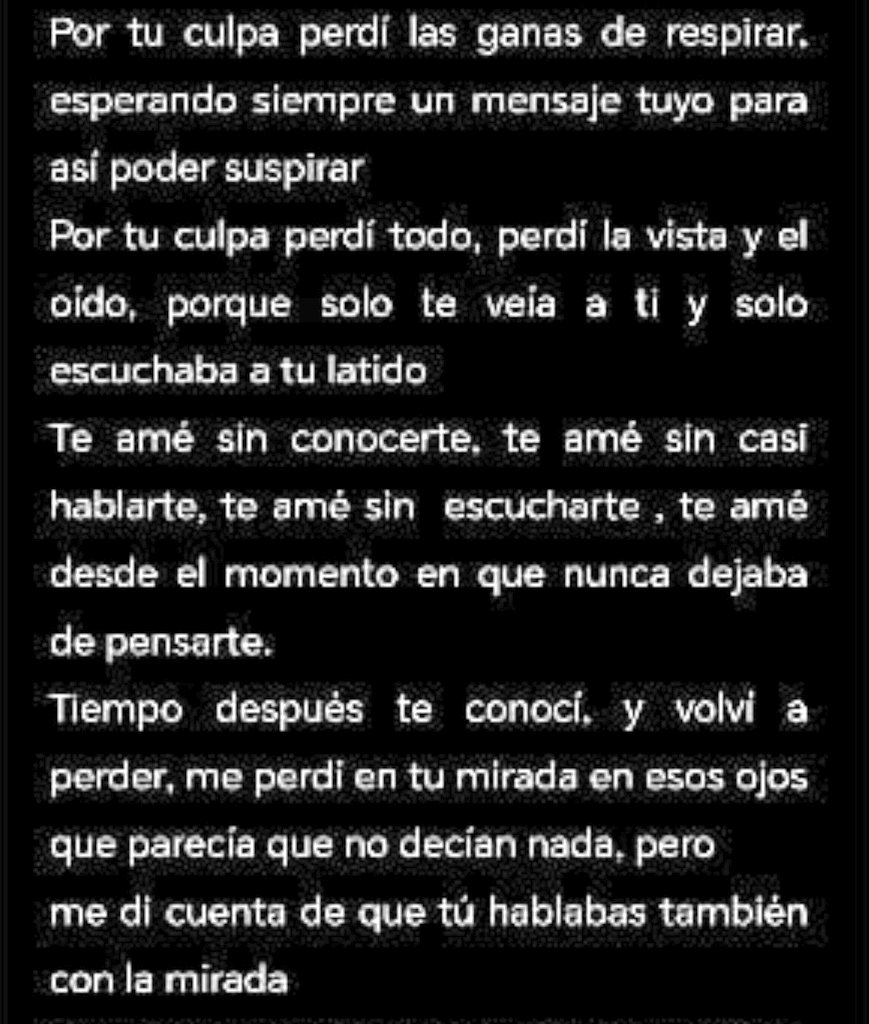 Docpool1's tweet image. @Jo_Mp02 🤍
POR TU CULPA LO PERDÍ TODO
Lo dejaré por aquí y me iré lentamente.....TQM 🤍🦒🌻💍