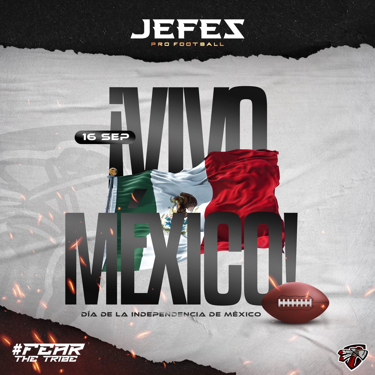 ¡VIVA MÉXICO! 🇲🇽🥳

Porque en México la pasamos muy bien, pero en Juárez más🏈🔥 

Feliz fin de semana a todos 😎

#VivaMexico #VivaJuarez #FearTheTribe