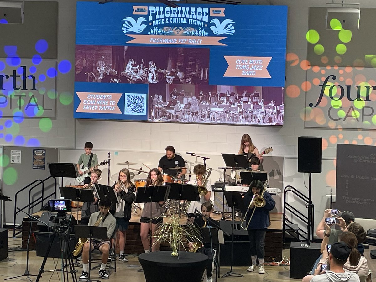 TSMS Jazz Band doing what they do at the Pilgrimage festival. What an honor to be invited!! So proud of these amazing musicians!
