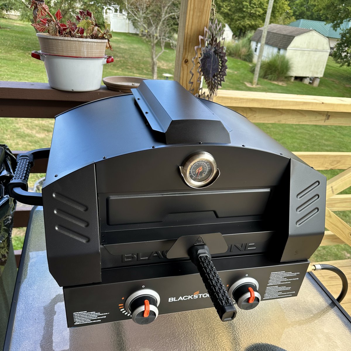 CraftBrewGeek's tweet photo. First cook on the @blackstoneproducts pizza oven. I expected a couple of ruined pizzas until we figured out how to use it. Just wow! Two tasty pizzas on the first cook. I guess it was worth watching every @cjfrazier and @chefnathanlippy video 😎 !
.
.
#mccwanders #craftbrewgeek https://t.co/MDoaObvC57