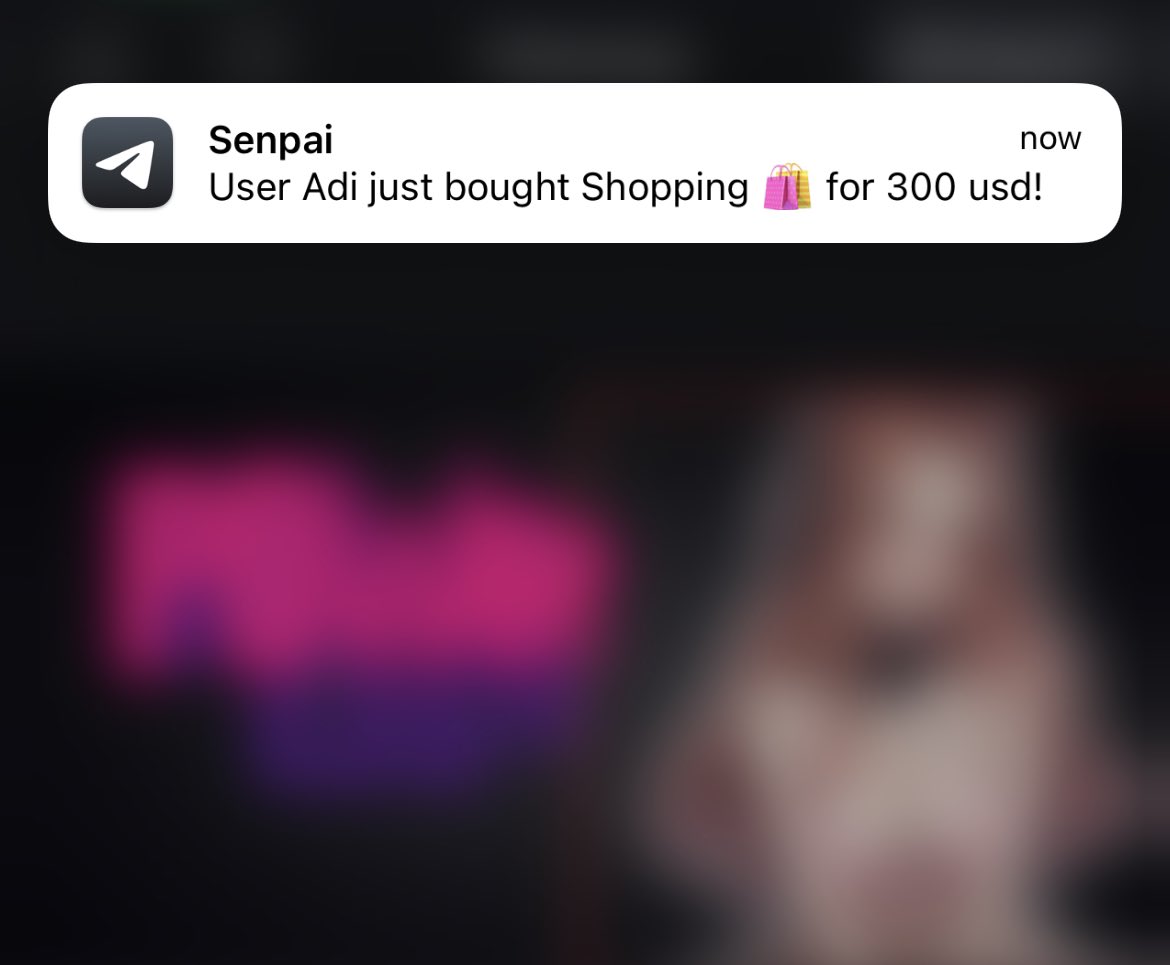 messing around w some <a href="/PR0JECTSENPAI/">⸂ ᴼᴺᴸᴵᴺᴱ ⸃</a> stuff and got this notification that a sub just spoiled My AI findom chatbot with a virtual shopping spree—being a hot Dommy Mommy on the internet is living life on easy mode. 🛍