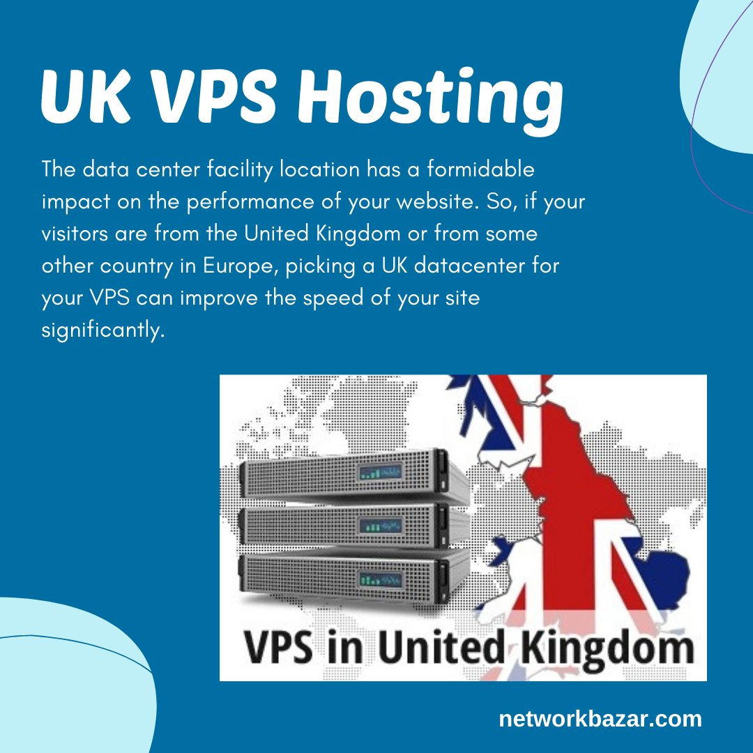 With us, you can host your VPS in one of the largest datacenters in the UK, which is situated several miles north-west of London. 

More details here networkbazar.com

#VPS #webhosting #webshostingprovider #webhostingplan