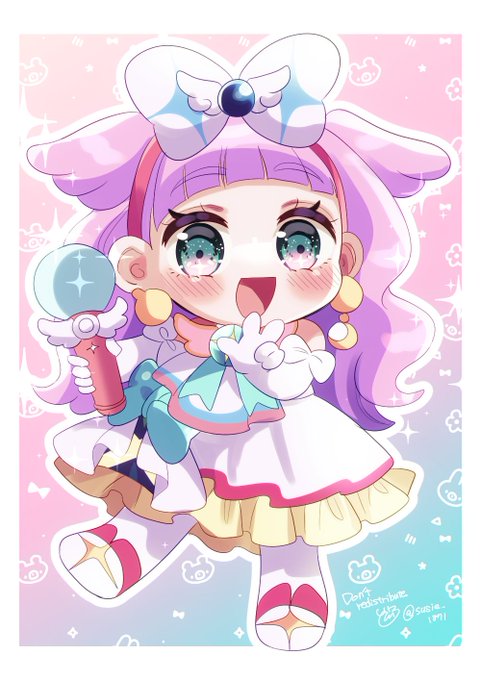 キュアプリズムになりきるエルちゃん💜🤍
#precure 