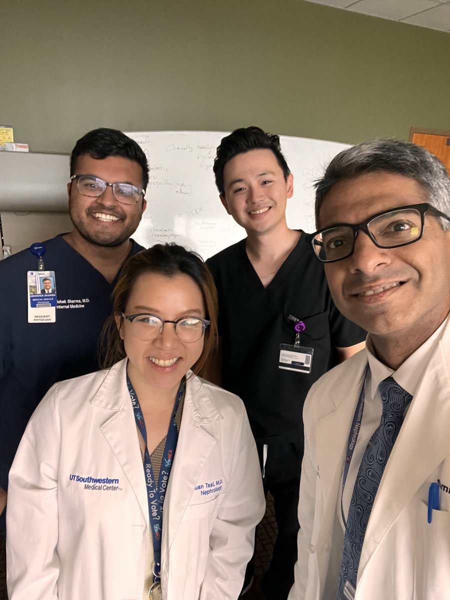 samirparikhmd's tweet image. Wrapping up a great week on ⁦@Parkland⁩ renal consults with fellow #PeihsuanTsai, PGY1 #AbhishekSharma, and MS3 ⁦@andreas_c_chai⁩.

Zoom in for TMI on TMA 👀

Thank you team! 🙏🏽