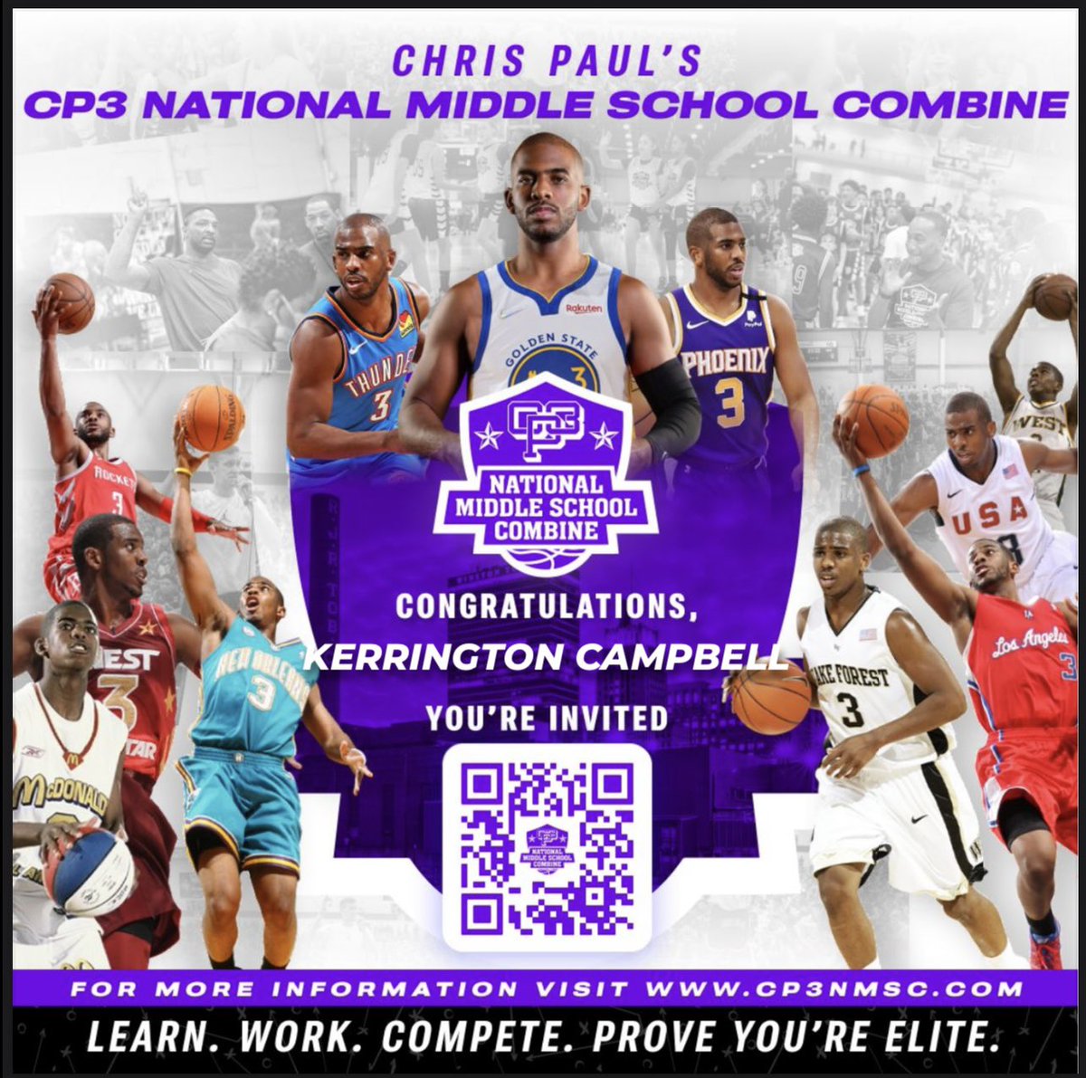 Thanks for the invite @CP3NMSC looking forward to the event! #CP3FAMILY