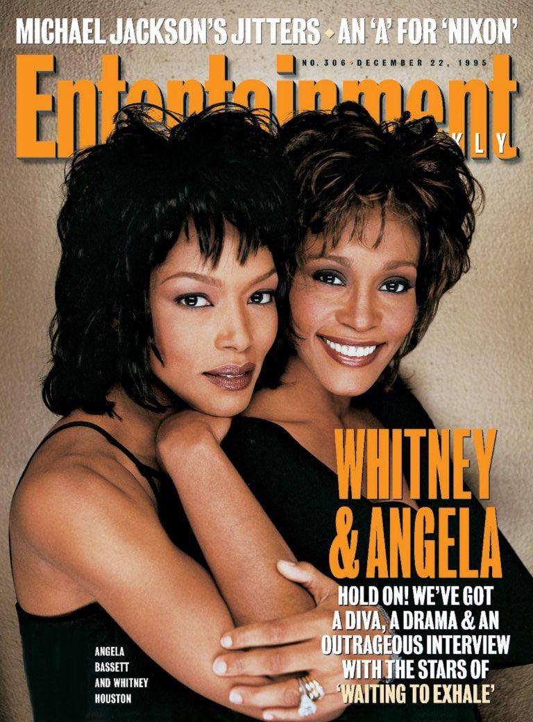 CoededMarshall's tweet image. Whitney Houston &amp;amp; Angela Bassett For Entertainment Weekly, 1995.