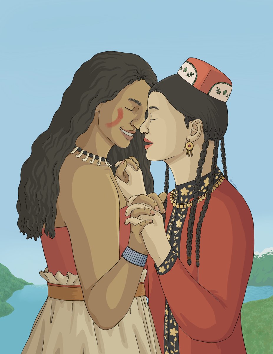 raebirdart's tweet photo. Made some time for more indigigirlies, this time Samoan and Uyghur https://t.co/n2Oz6oBeO1
