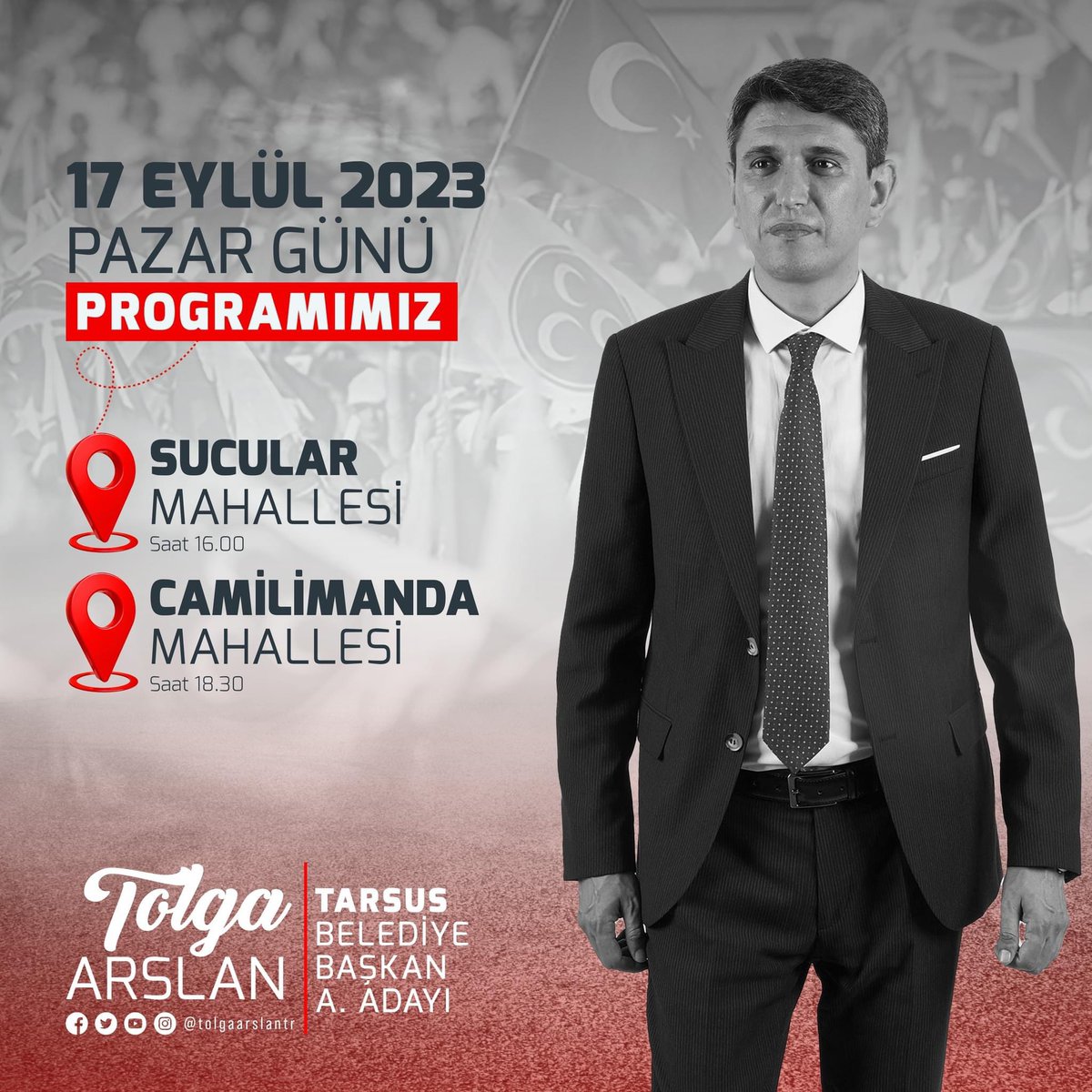 tolgaarslantr's tweet photo. 📅17 Eylül 2023 #Pazar günü Programlarımız;

⏰16.00’da
📍#Sucular Mahallemizdeyiz...

⏰18.30’da
📍#Camilimanda Mahallemizdeyiz... https://t.co/g2iSvgYt0M