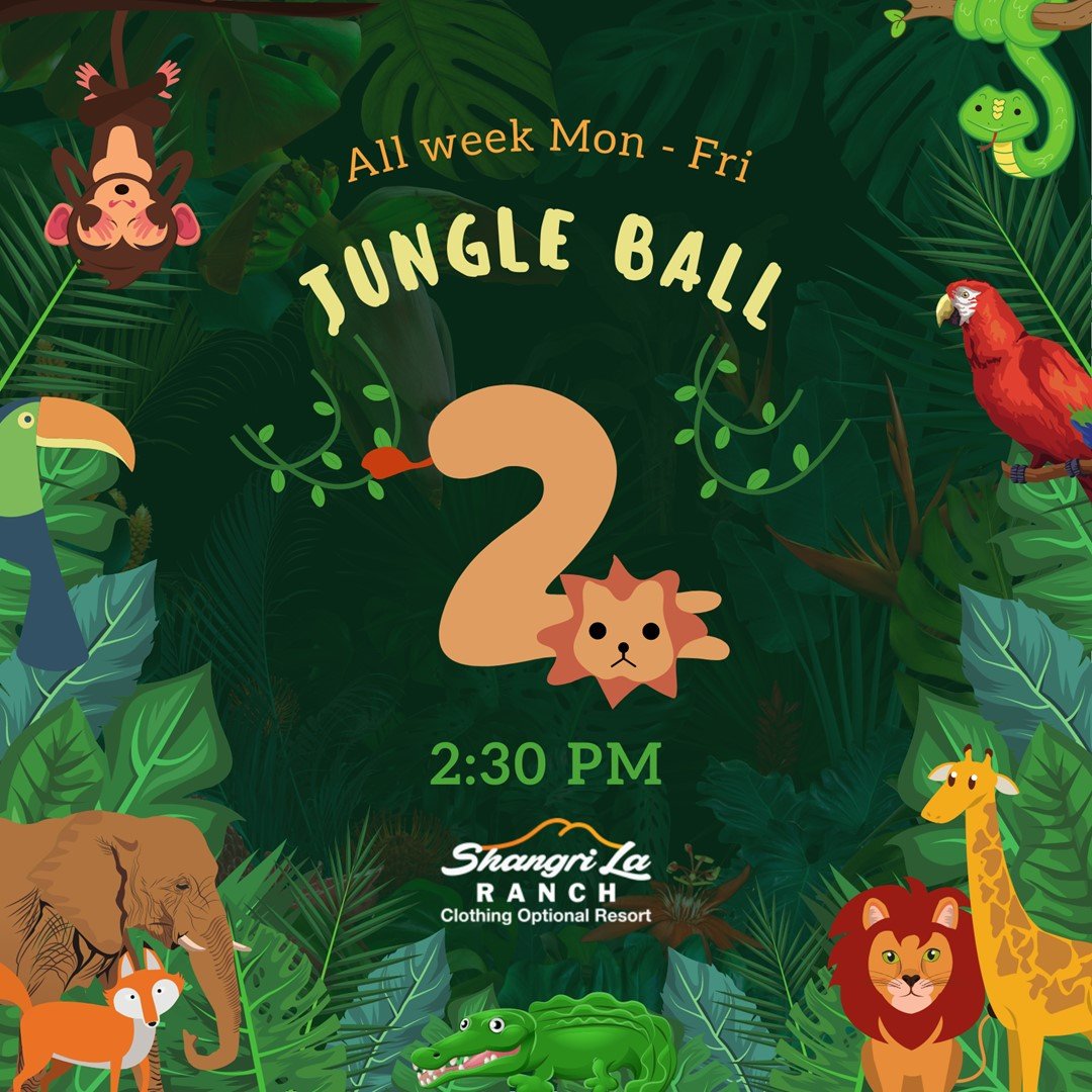 SLRNude's tweet photo. 🌳🏀 We're taking sports to the wild! Members and overnight guests, don't miss out on Jingle ball every weekday, starting at 2:30 PM. #JungleFun #GameInNature https://t.co/jDtUoMBwUV https://t.co/M8hD3PSgoj