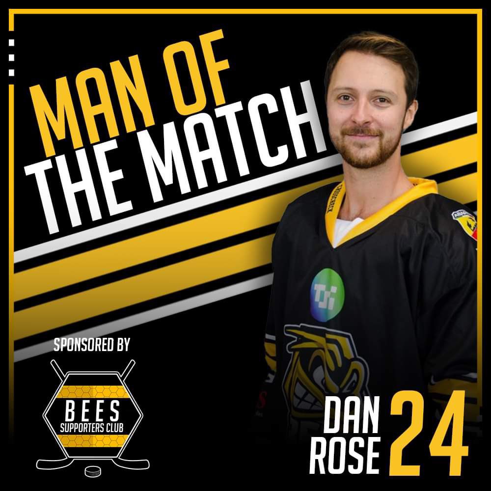 Bees man of the match Dan Rose