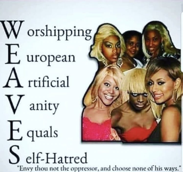 iRide4thepoor's tweet photo. @Salaayah1 UNREPENTANT Black women hate themselves.. It’s sad 😔 https://t.co/qDkXEHyAbF