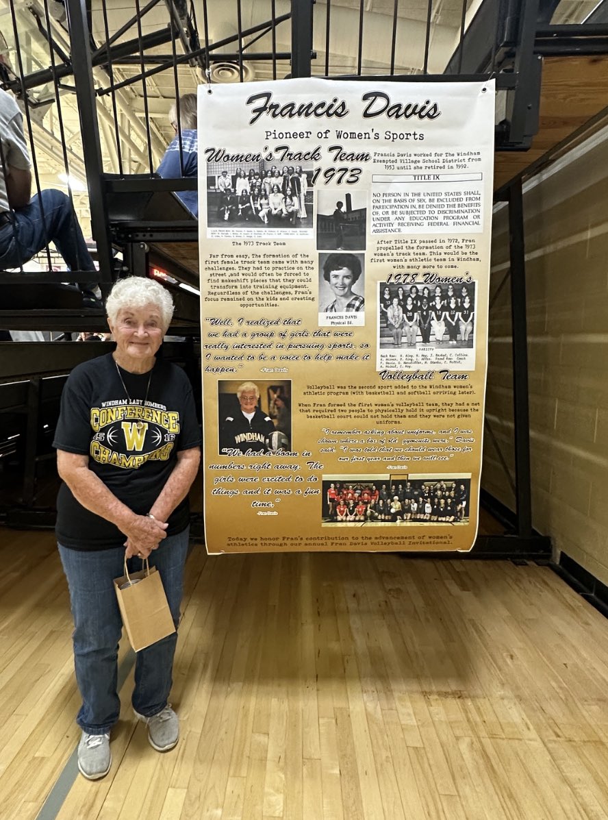 ArtWindham's tweet photo. Today we had the 31st annual Fran Davis Invitational. It is always a pleasure to be a part of a day that honors such a legend in female athletics! 
#windhamfamily #volleyball #fanoffran https://t.co/3Y7DCj666R