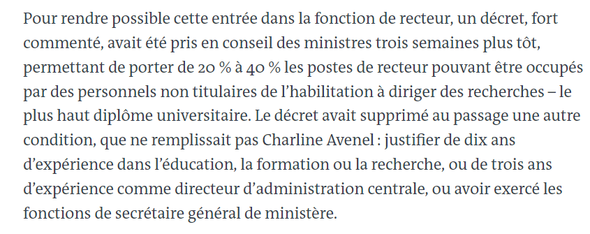 ProfToujours's tweet photo. Charline Avenel, Rectrice de l'Académie de Versailles au moment de l'envoi de la lettre odieuse dans l'affaire de cet adolescent harcelé et qui s'est suicidé, avait été nommée grâce à quelques circonvolutions légales pour le moins curieuses...

Pour rejoindre récemment le groupe privé lucratif Ionis, qui compte 35 000 étudiants.
https://t.co/TMPEmxb8Pp