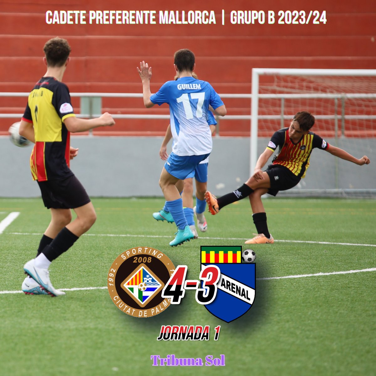 Tribuna_Sol's tweet photo. 💪𝙁𝙐́𝙏𝘽𝙊𝙇 𝙔 𝘿𝙄𝙑𝙀𝙍𝙎𝙄𝙊́𝙉💪

⚽️ Siete goles se repartieron @spciutatdepalma y @UDArenal1970 en el regreso de la Cadete Preferente Mallorca (4-3)

#TribunaSol https://t.co/smG64kSDGG