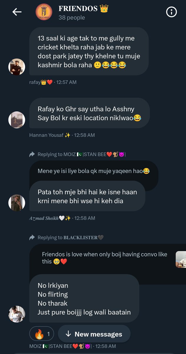 LaraibCFC's tweet image. #FRIENDOS👑 peaks when only boij log are having convo 🥹❤️