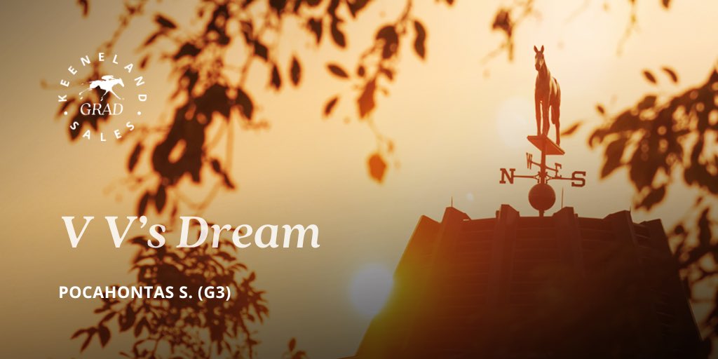keenelandsales's tweet photo. Two-time #KeeGrad V V’S DREAM an impressive winner of the Pocahontas (G3) @ChurchillDowns! Bred by Mark Stansell, consigned by @Gainesway at #KeeNov and @TaylorMadeSales at #KeeSept, trained by @KennyMcPeek and owned by MJM Racing. Congratulations! https://t.co/WzQAstLAJu
