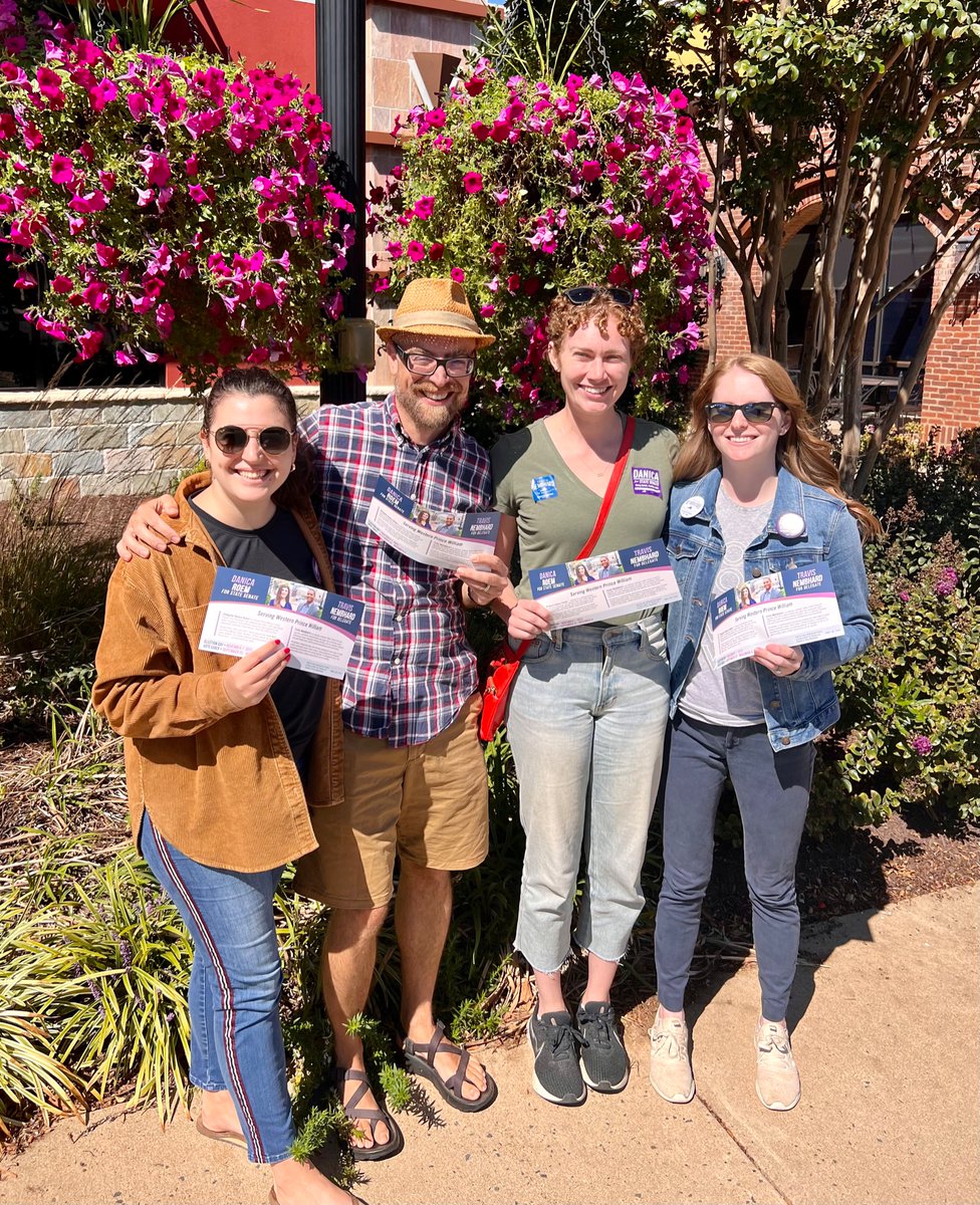 BlairStLedger's tweet photo. Wrapping up our @Climate_AF staff retreat by knocking some more doors - this time for @pwcdanica, @VA_JET, and @Travis_Nembhard! I can’t wait to work with these awesome climate champs in the #valeg 🙌

#RunWinLegislate #ClimateActionNow https://t.co/IxlHpDqxcM