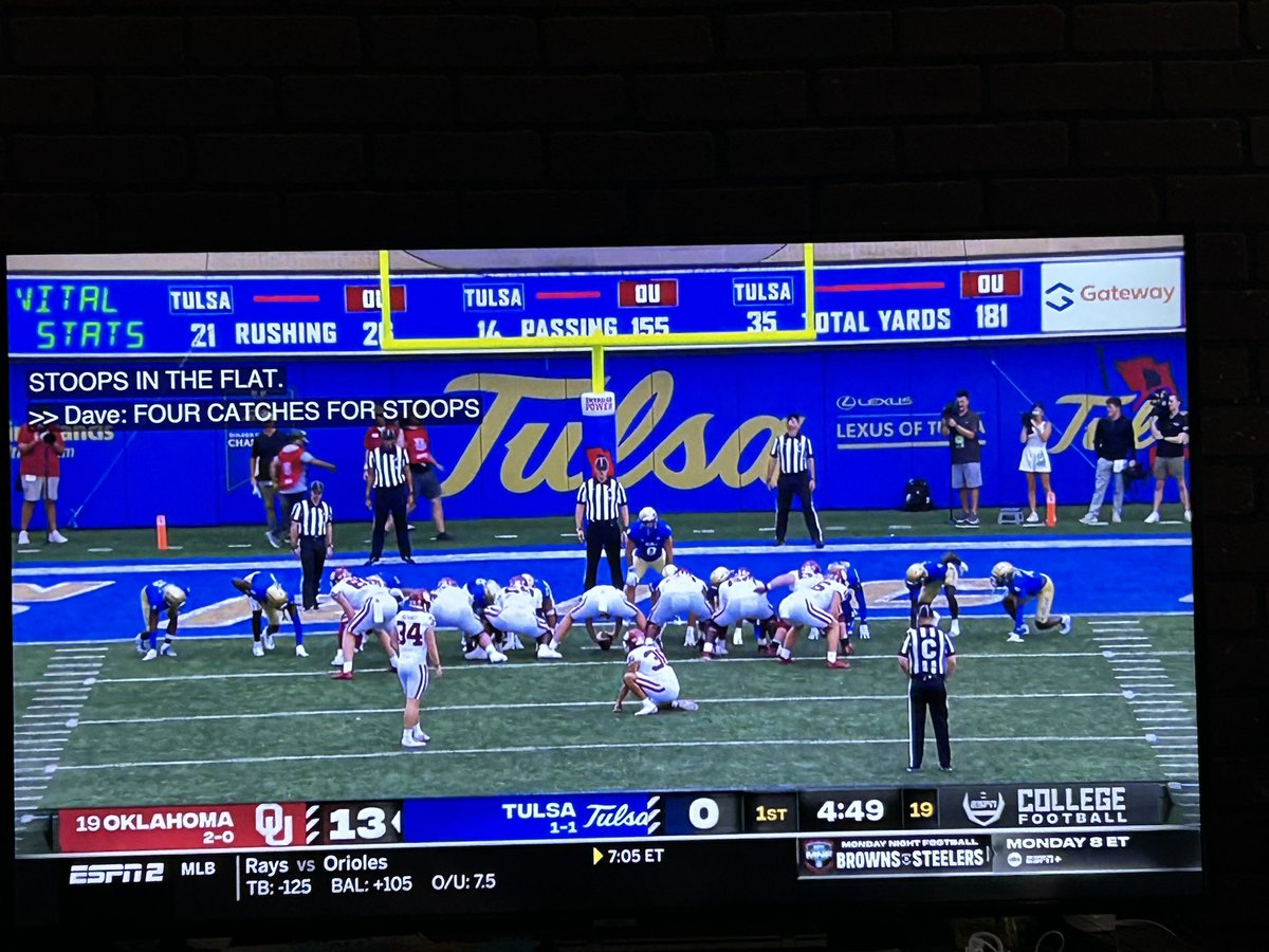 MorgeHeather83's tweet photo. #BoomerSooner #oubaby 
14-0 https://t.co/kCoHLkQUxt