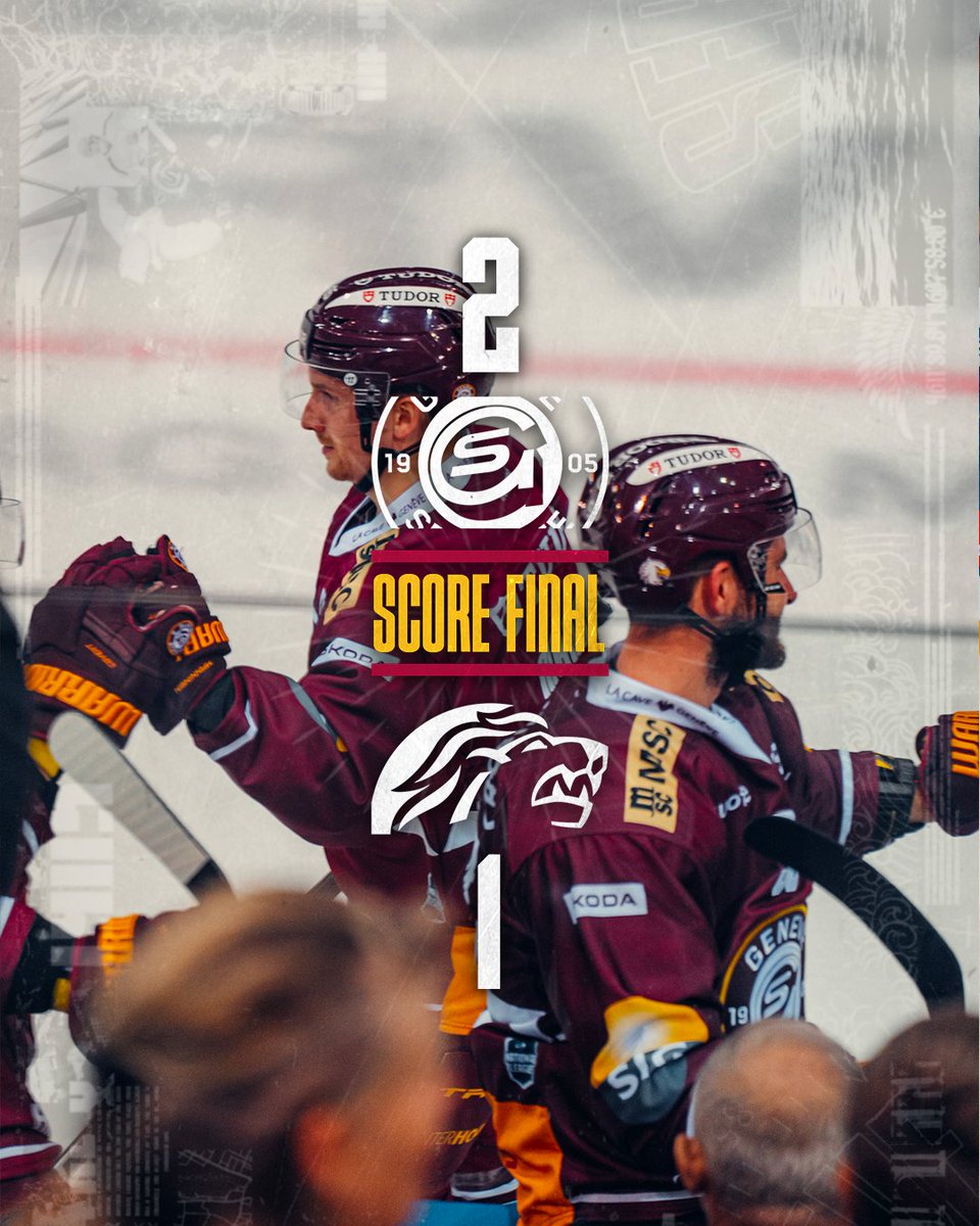 officialGSHC's tweet photo. 𝑽𝑰𝑪𝑻𝑶𝑰𝑹𝑬 ✅

Les Grenat s'imposent aux Vernets sur le score de 2 buts à 1 et remportent ainsi leur première victoire de la saison 🔥🦅

#WeAreG https://t.co/hHUsGIZx1V