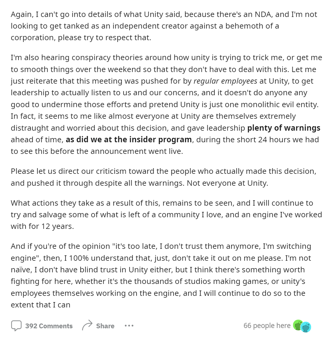 FreyaHolmer's tweet photo. some of my thoughts on our meeting with unity
https://t.co/6op8P9MNx1 https://t.co/1T1LXMN6AP