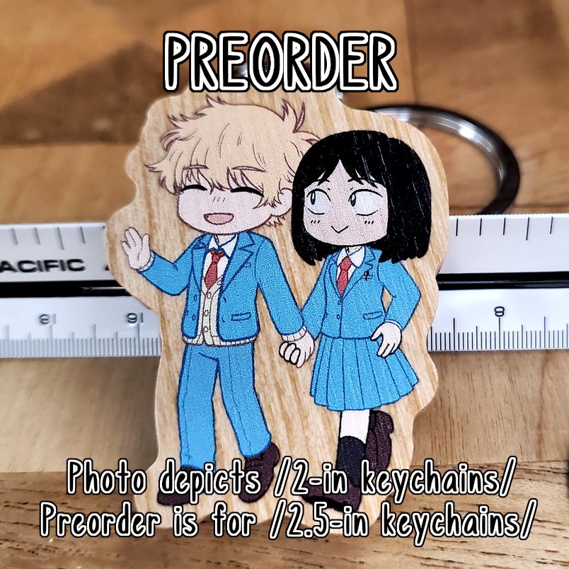 _chanceofclouds's tweet photo. Preorders open for Skip and Loafer-inspired 2.5-inch double-sided  wooden keychain! The design is the same on both sides. The picture taken  was of the 2-inch version of the keychain and only the larger 2.5-inch  version will be made and sold.

#skipandloafer
#skiptoloafer https://t.co/GEiOpKz5Mw