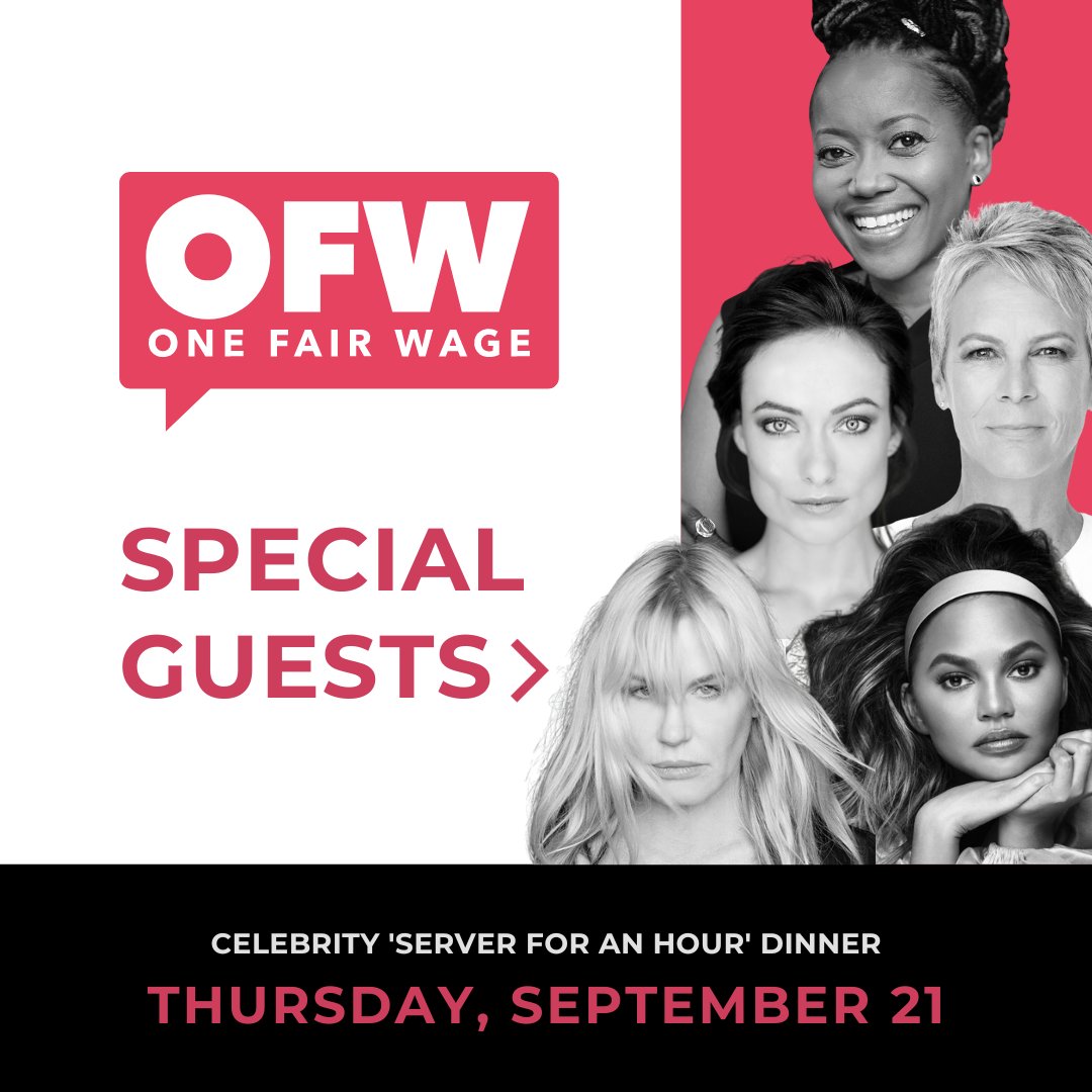 onefairwage's tweet photo. ๐ Join us for an unforgettable evening with @chrissyteigen, @jamieleecurtis, @erikaalexanderthegreat, @dhlovelife, @mssarahpaulson, @natasharothwell, @oliviawilde & more as they become a server for an hour! ๐
Mark your calendars for Thursday, Sept. 21:
https://t.co/lU1RqyvQbv https://t.co/H3RpdBae7M