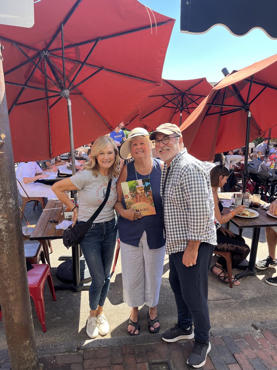 revmahoney's tweet photo. So wonderful to see Pearl Stifler who Katie and I went to college with almost 50 years ago. Pearl is an educator and author and she gave us a copy of her children’s book which we will read to our grandchildren! #SoThoughtful #OldFriendsBestFriends #TheAnimalsAreTalking https://t.co/zctDGX3KzY