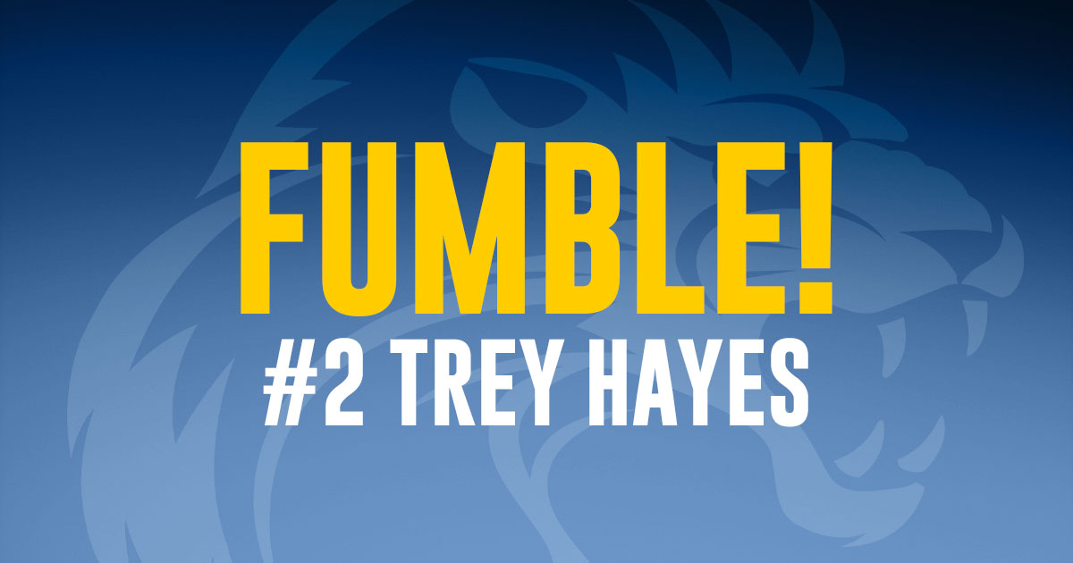 ClarkePrideFB's tweet photo. Huge fumble recovered by Trey Hayes! 🦁

#ClarkePride https://t.co/jgape5DSMy