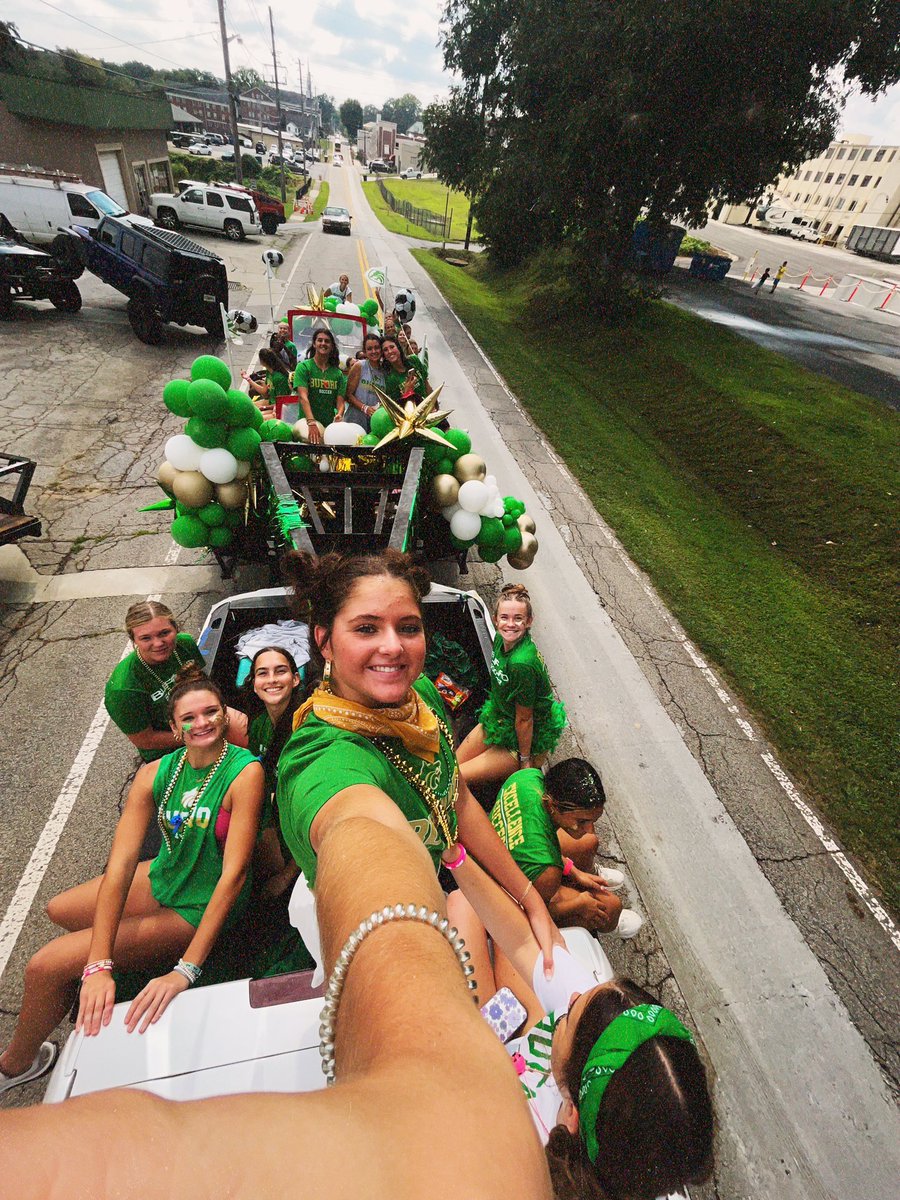 Happy Homecoming. 🐺💚⚽️Girls soccer representing in the traditional homecoming parade! #hoco2023 #gowolves