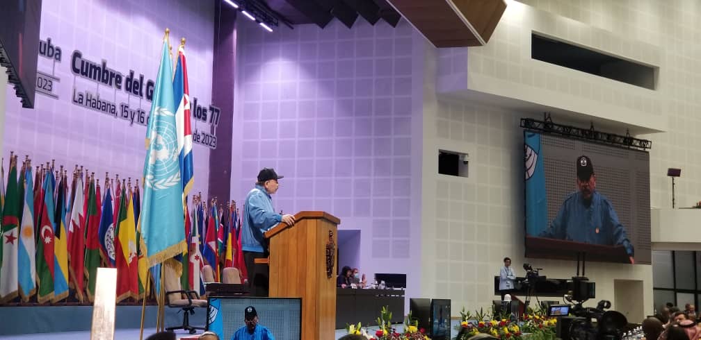 Presidente de #Nicaragua durante #CumbreG77China  espresó:  'cubanos (…) de estas familias heroicas que cumplen 60 años, enfrentando, resistiendo y venciendo al bloqueo(...) La batalla de Cuba es nuestra batalla. Y la victoria de Cuba es nuestra victoria.'