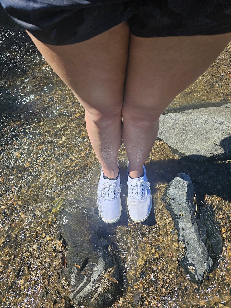 Standing in the river, enjoying a wonderful day outside! 
#Colorado #gamerlife #gamergirls #saturdayvibes #river #milehighcity #BigTRiver #warmweather #summertime #bookworm #animelover #bookrecs📚 #darkromancereads