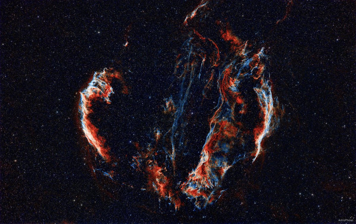 AstroPhono's tweet photo. Veil Nebula with the Askar V and ASI 2600mc Duo. 270mm. https://t.co/C5X3WAsgVN