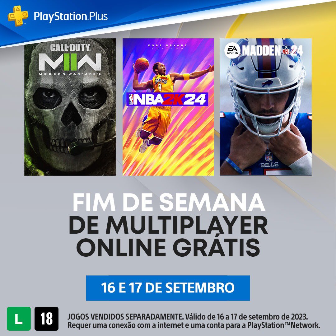 PlayStation Brasil on X: O multiplayer online estará aberto para TODOS os  jogadores PS4 e PS5 neste final de semana! Aproveite esta oportunidade para  jogar com seus amigos a partir das 0h01