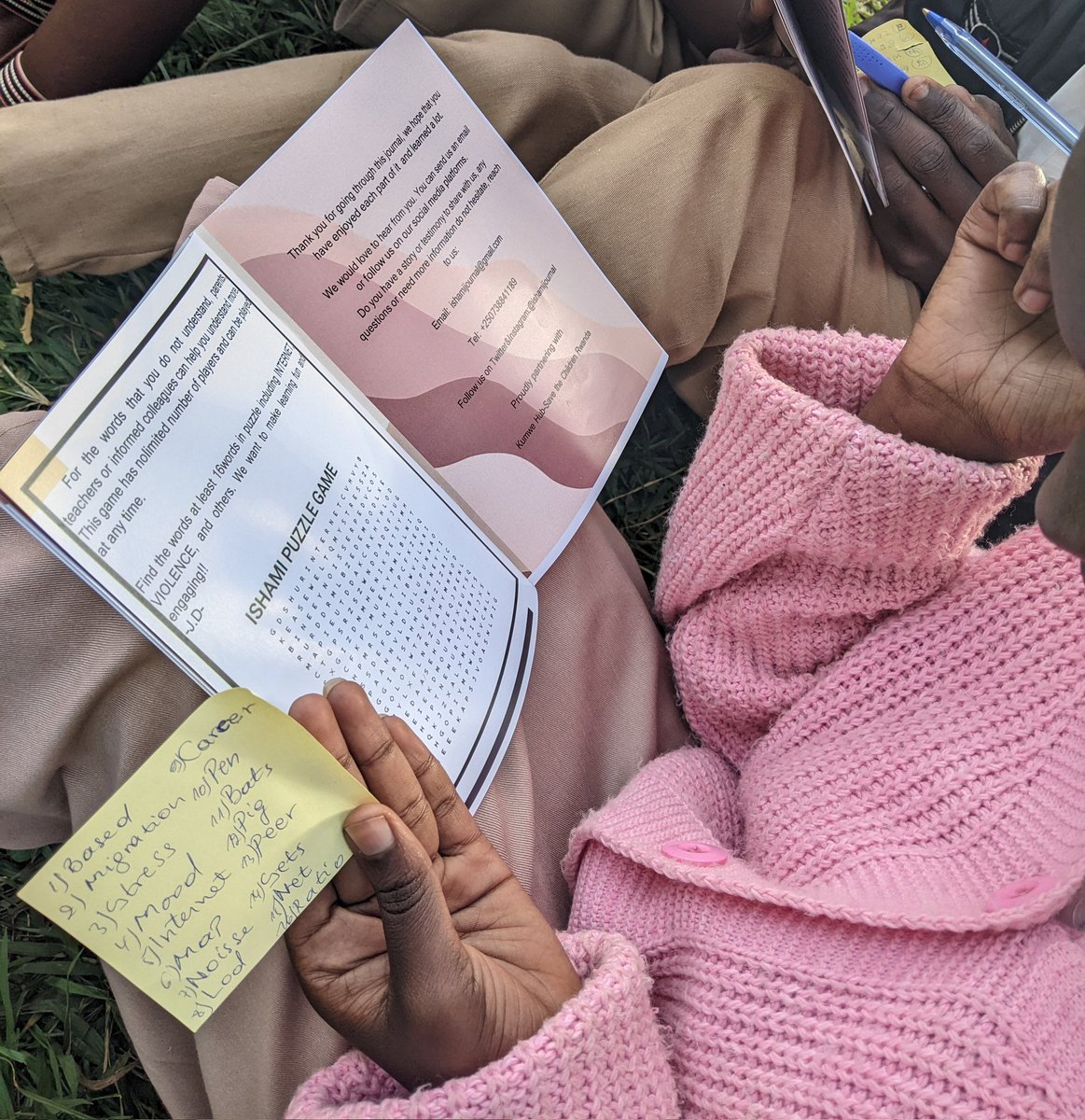 Reading has to be made a routine exercise at home for children to learn. #Ishami🌿 facilitates this practice with engaging hand-sized  Journals printed for children and Parents at home& students at school.
They are enriched with stories&games. #FoundationalLearning @TunozeGusoma