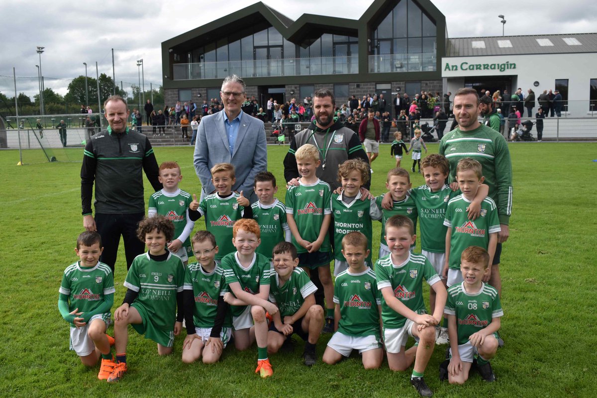 Cargin_Gac's tweet photo. Go raibh maith agat to Uachtaran Tófa Jarlath Burns for officially opening the new facilities @cargin_gac today! He generously took time to talk to and get photographs with everyone in attendance! We are very grateful for everyone who worked so hard for this special occasion! 👏🏼 https://t.co/45cNbhFrC1