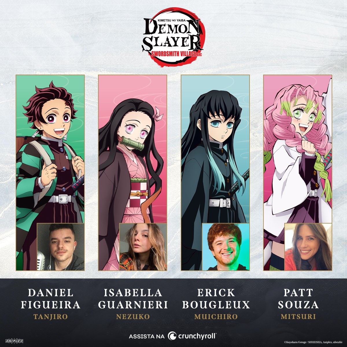 Demon Slayer: Kimetsu no Yaiba Swordsmith Village Arc  Dublagem brasileira  da temporada chega com exclusividade à Crunchyroll - JWave