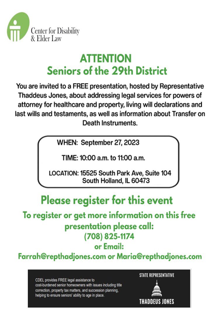 RepThadJones's tweet photo. Please come out to our event, open to all Seniors of the 29th District. Spread the word to anyone who might not know!

If there are any questions or concerns, please don’t hesitate to call our office! We hope to see you all there. https://t.co/eBfvd7vPxT