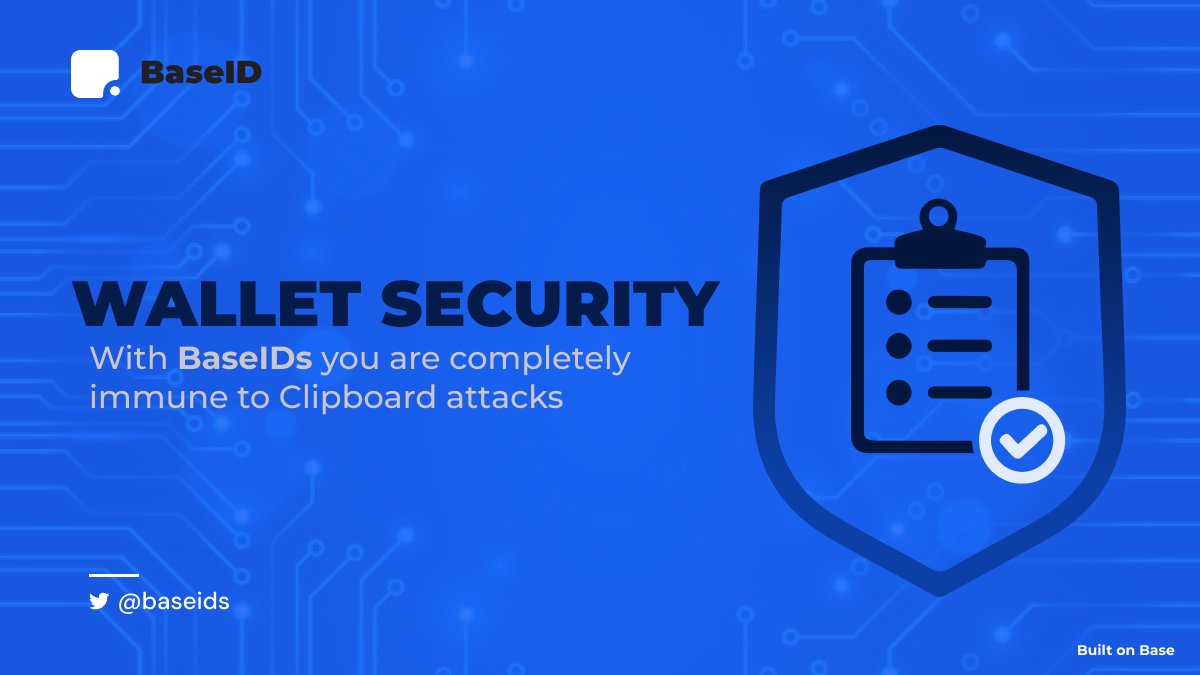 baseids's tweet photo. Think of your #Web3 IDentity #Security ?
Think of BaseID!π
β¨ get ready!
#BaseID https://t.co/gkUGXIGMrH