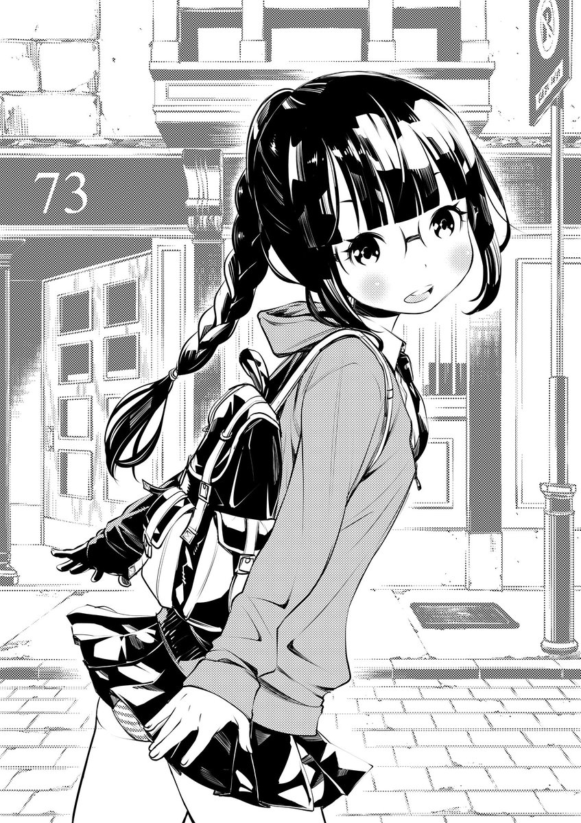 今日の過去絵は、メガネな女の子です。