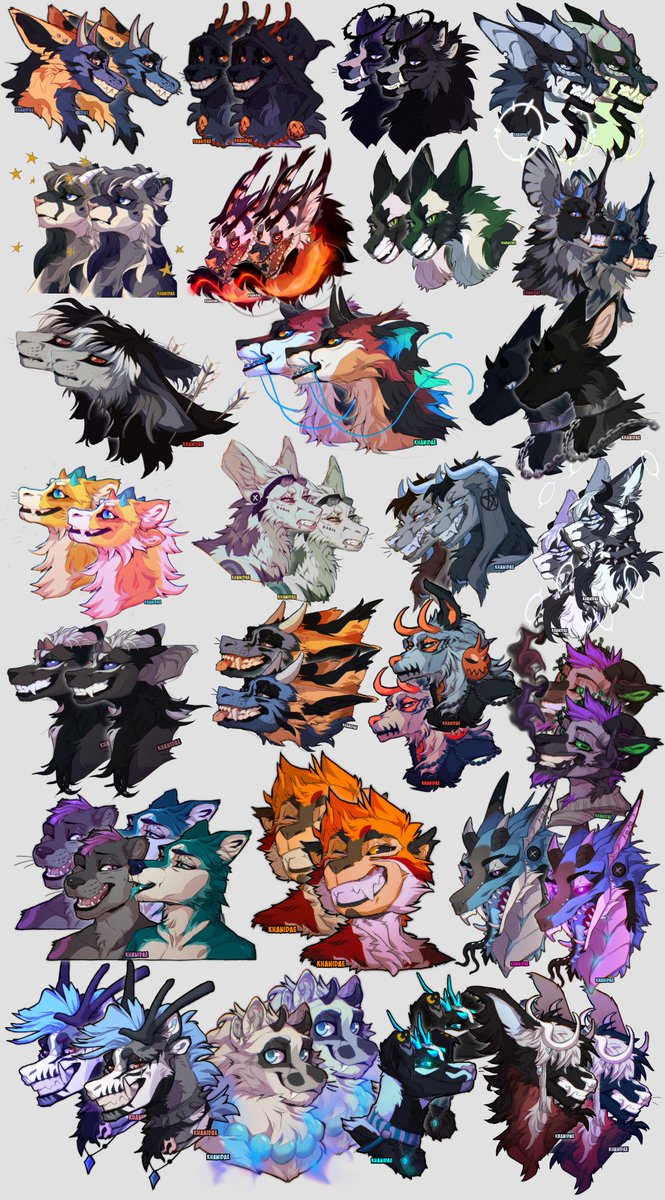 khanidae_'s tweet photo. Completely forgot to post these here: every doodle commission I did in August! https://t.co/l2dnUKTSY5