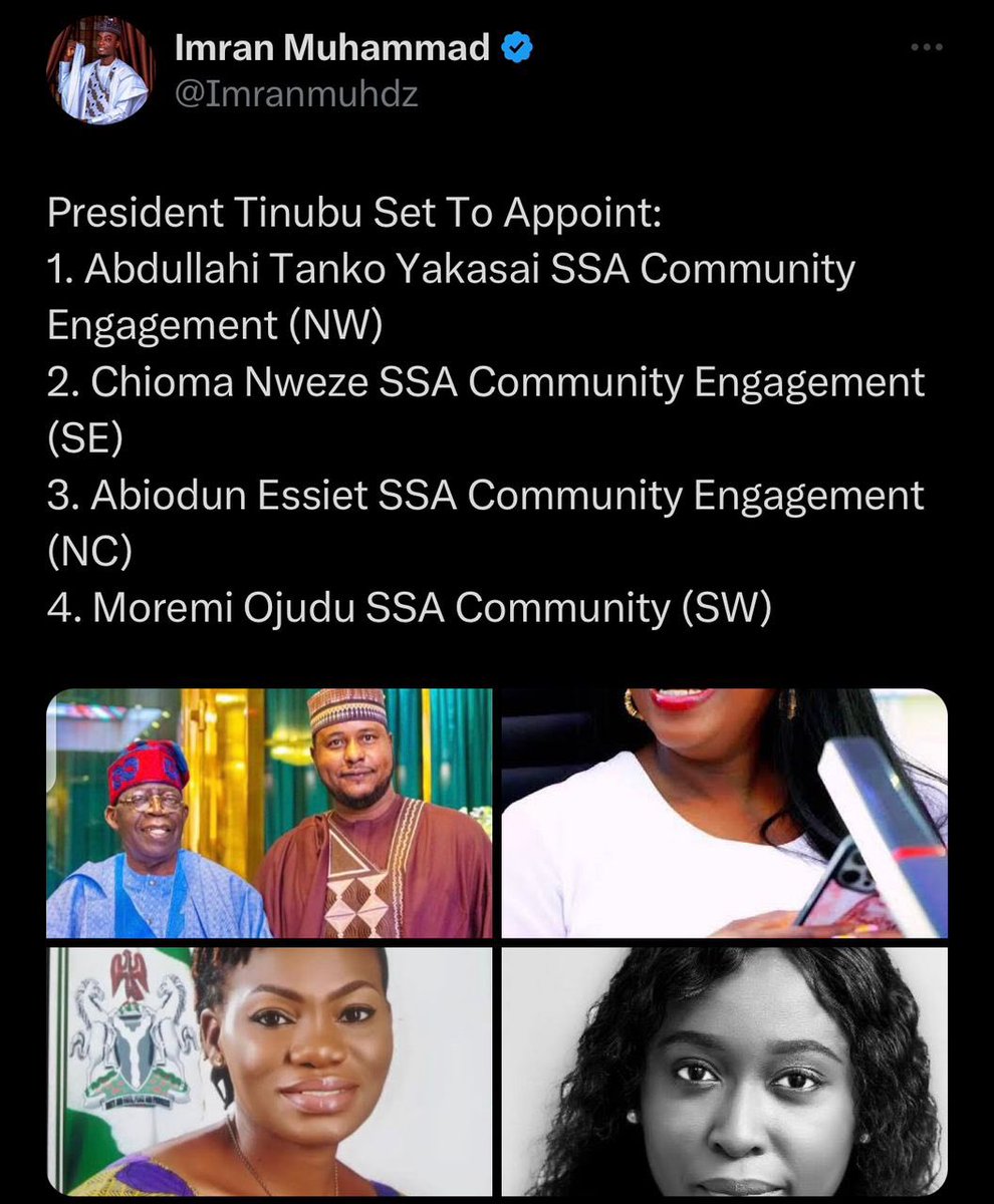 Abiodun Essiet (@abiodunessiet) on Twitter photo Up Holy Ghost!!!!!!!!! The husband of a widow has done it again. Thank you, Jesus. It shall be perfected. Thank you <a href="/NGRPresident/">Presidency Nigeria</a> for keeping your renewed hope promise to vulnerable women. Ready to serve <a href="/woye1/">Woye</a> <a href="/RinsolaAbiola/">Aderinsola Abiola</a> @kc_journalist <a href="/officialABAT/">Bola Ahmed Tinubu</a> <a href="/CODEActivist/">Chief Activist, Hamzy!</a> <a href="/Bellanwa/">Bella Anne Ndubuisi</a> Up Holy Ghost!!!!!!!!! The husband of a widow has done it again. Thank you, Jesus. It shall be perfected. Thank you <a href="/NGRPresident/">Presidency Nigeria</a> for keeping your renewed hope promise to vulnerable women. Ready to serve <a href="/woye1/">Woye</a> <a href="/RinsolaAbiola/">Aderinsola Abiola</a> @kc_journalist <a href="/officialABAT/">Bola Ahmed Tinubu</a> <a href="/CODEActivist/">Chief Activist, Hamzy!</a> <a href="/Bellanwa/">Bella Anne Ndubuisi</a>
