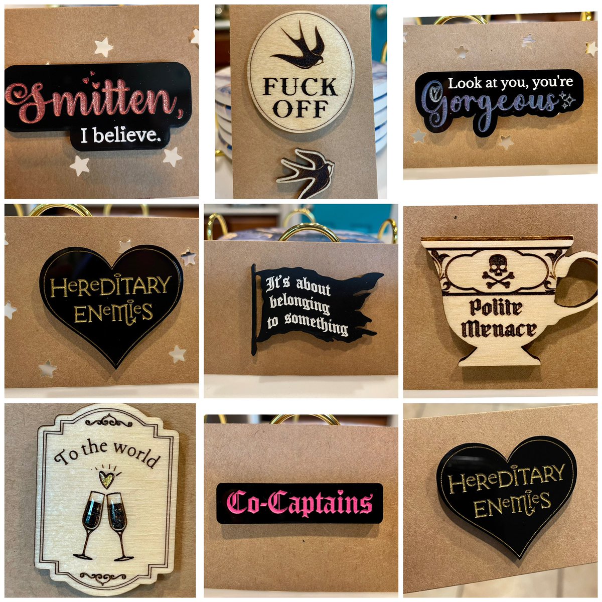 IneffablPenguin's tweet photo. Aaand my shop drop is live in just a second!
There’s a bunch of new stuff for both #OFMD and #goodomens. Limited stock for now, will restock in future. 
Shop l*nk in my bio!
#aziracrow #gentlebeard #ineffablehusbands #OurFlagMeansDeath https://t.co/K8w6NuI0if