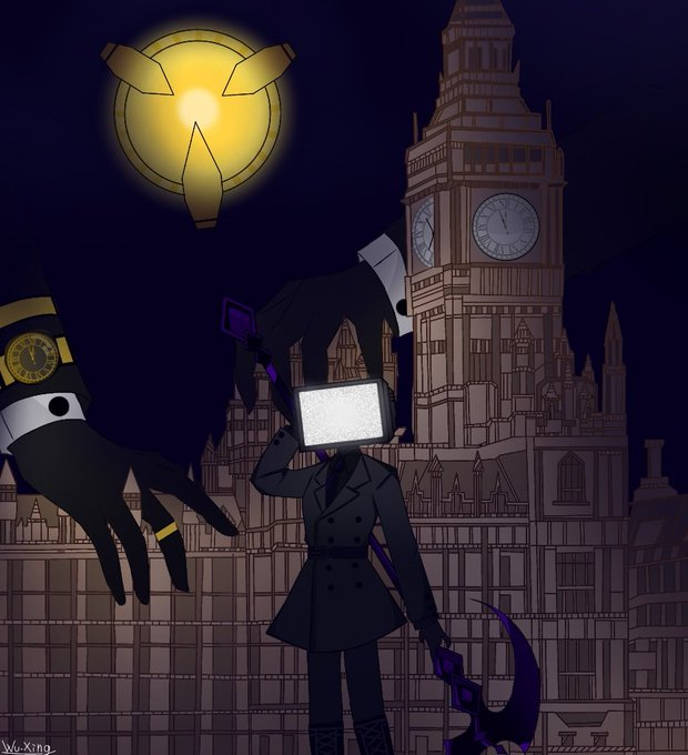 dafuqboom_legif's tweet image. Titan clock man  :&amp;gt; #skibiditoilet #clockman #art 

@BabyWuchang