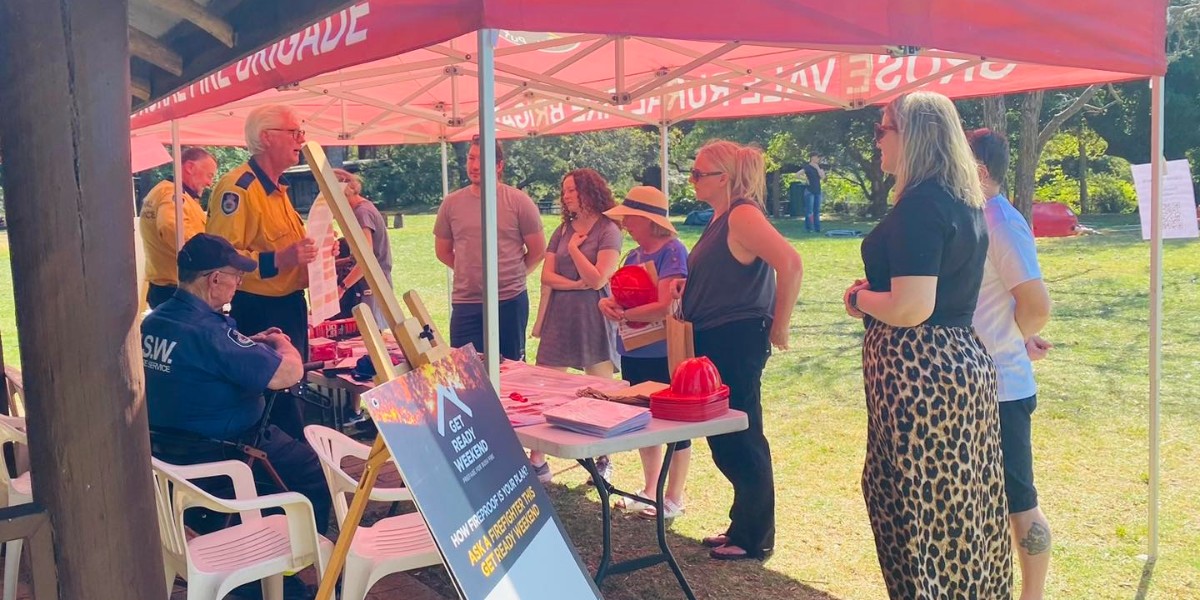 NSWRFS's tweet photo. #GetReadyWeekend continues today! Meet our volunteer firefighters who can help you get your family, home and property ready for the fire season. More than 550 brigades are taking part across NSW - check which events are happening today at https://t.co/kcvDKrMI8T https://t.co/xHQHRFzWQs